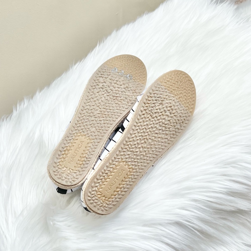 Nautica Blue & White Stripe Bow Espadrille - Picture 7 of 7
